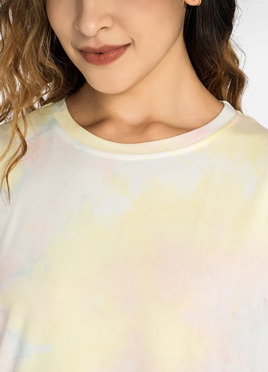 MECALA Women's Sleeveless Tie Dye Tank Tops&Ruffle Hem Shorts Pajama 2 Piece Sets (Clearance)