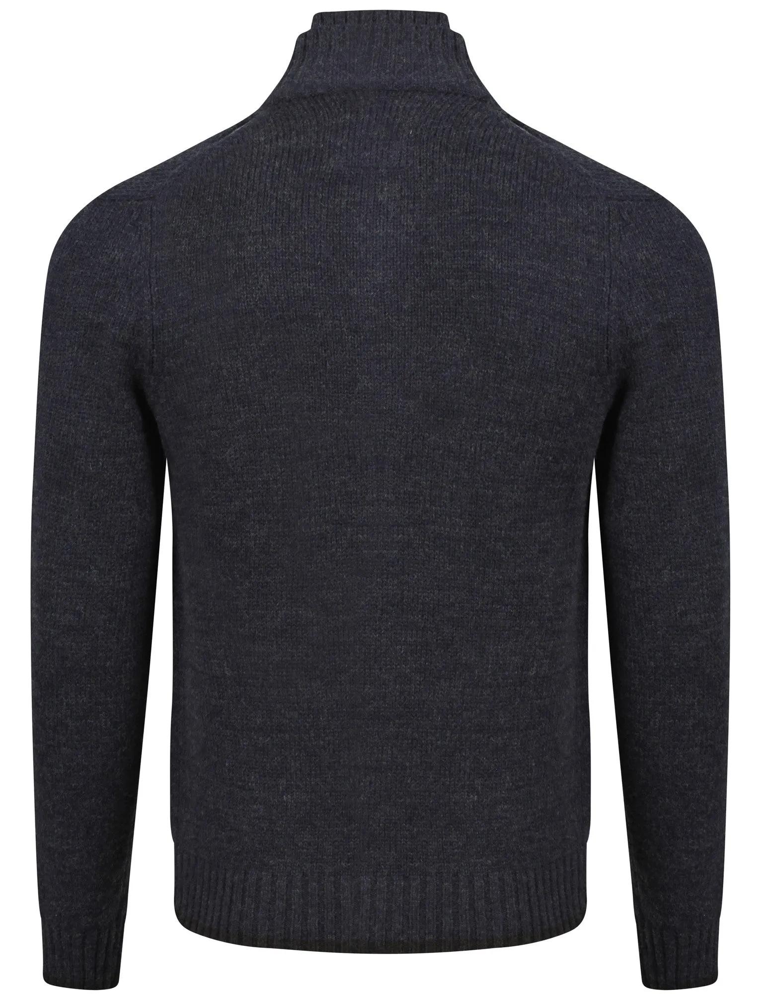 Men's mock double layer zipped navy cardigan - Old Boys Network