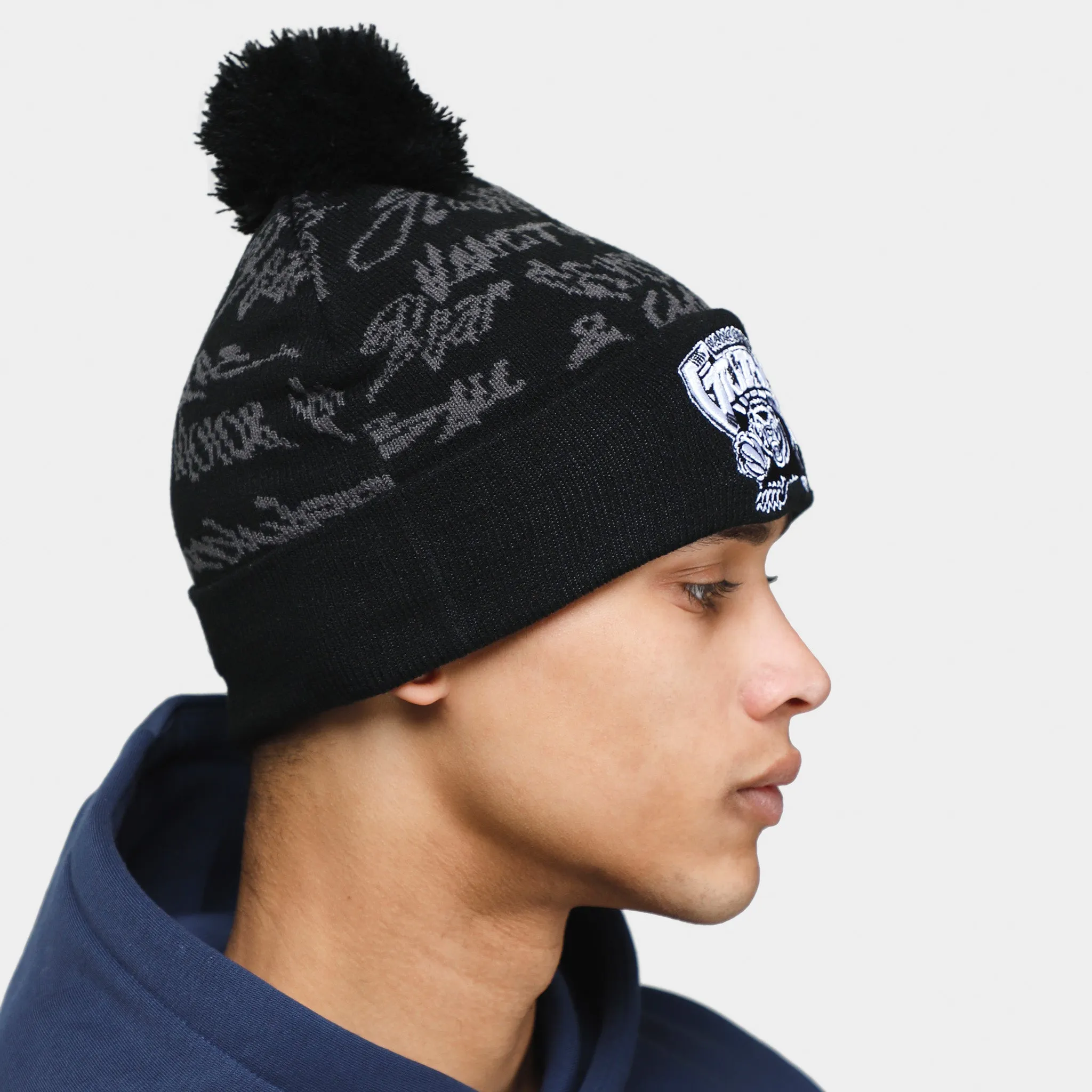 Mitchell and Ness Vancouver Grizzlies Meaningful Words Knit Hat / Black
