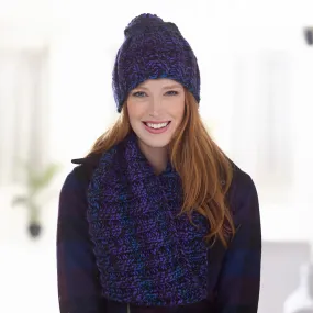 Moody Hues Hat And Cowl (Knit)