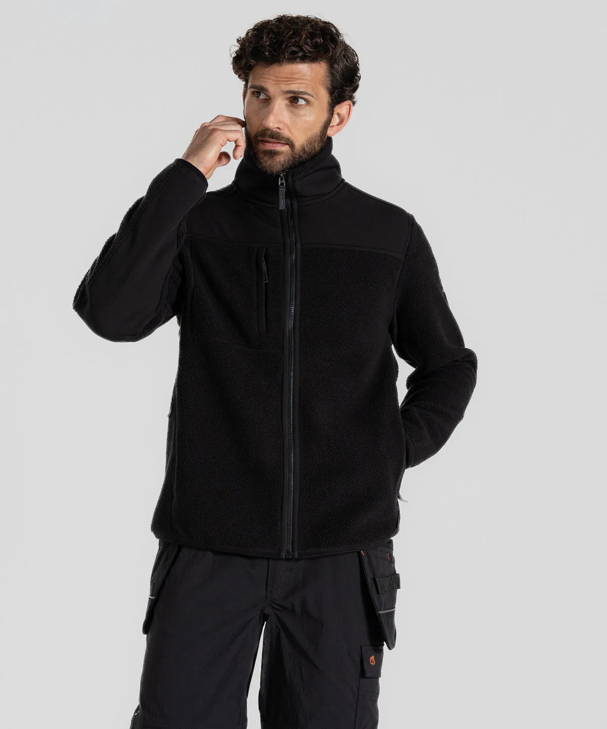 Morley fleece workwear jacket | Black