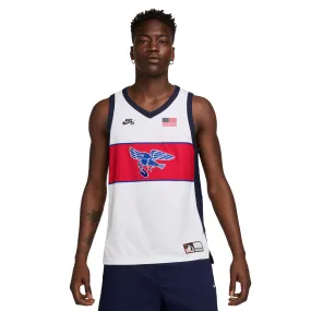 NIKE SB 2024 FEDERATION KIT DRI-FIT ADV SLEEVELESS SKATE JERSEY USA WHITE