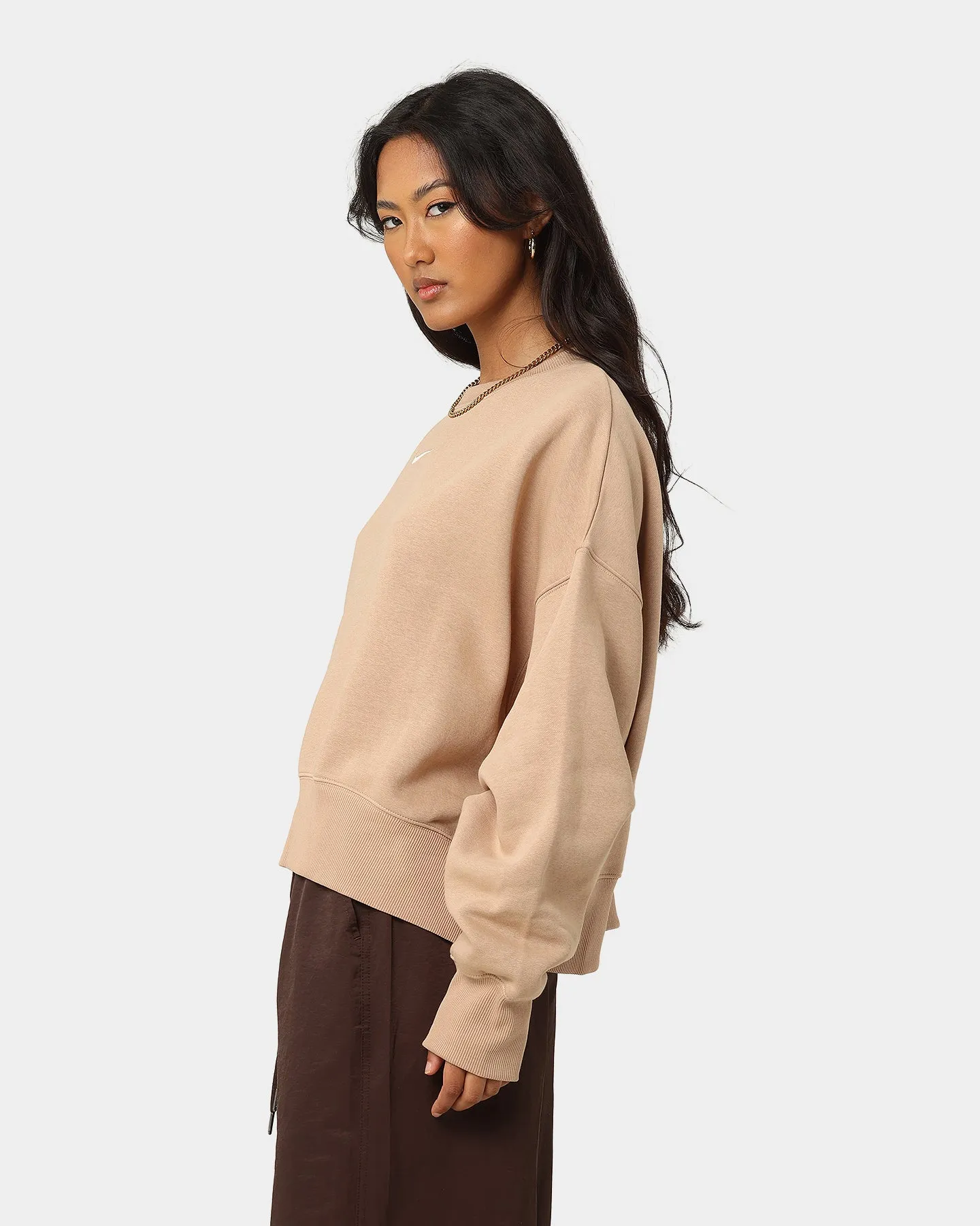 Nike Women's Nike Sportswear Style Fleece Oversized Crewneck Hemp/Sail