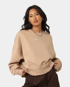 Nike Women's Nike Sportswear Style Fleece Oversized Crewneck Hemp/Sail