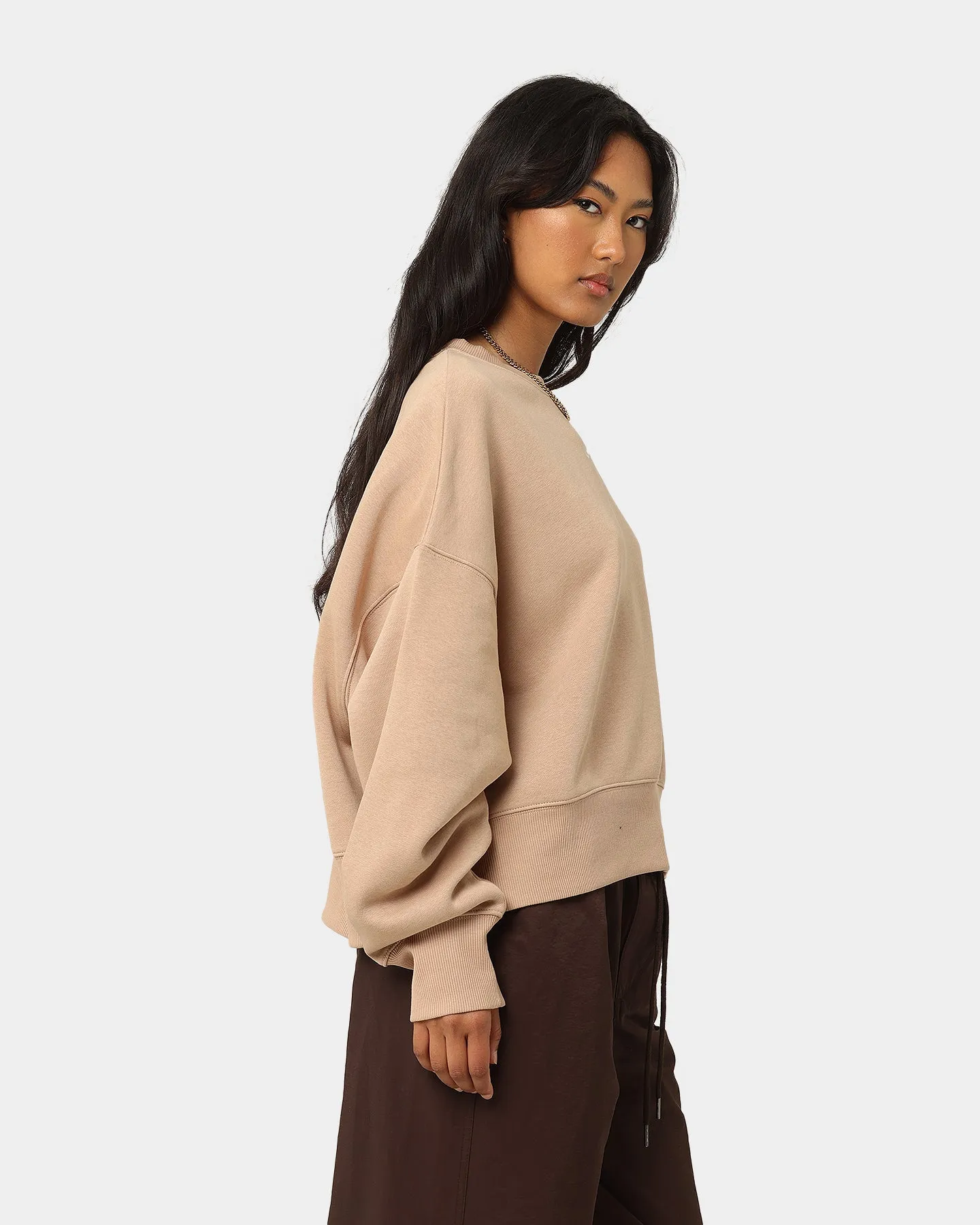 Nike Women's Nike Sportswear Style Fleece Oversized Crewneck Hemp/Sail