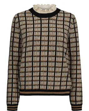 Numph Womens Nuantasia Pullover Caviar