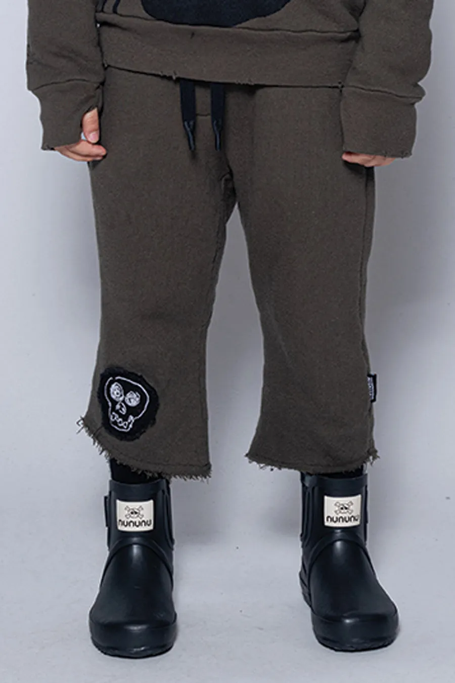 Nununu Skull Patch Smart Kids Pants - Olive