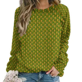 Orange Bird Women's Raglan Crewneck Sweatshirt