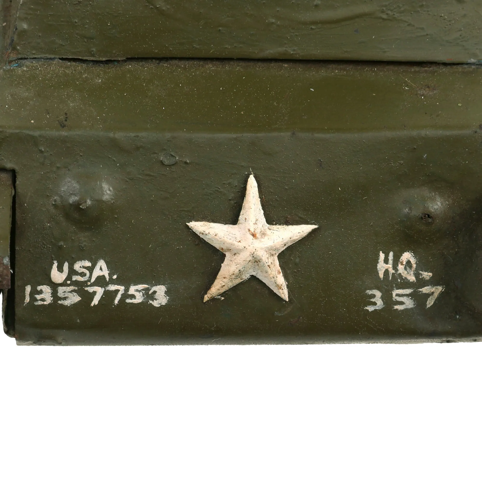 Original U.S. Korean War Prisoner of War Made Sheet Steel American Tank With Pictures and Armed Forces Liberty Pass for Pvt Herbert H. Weston - Formerly A.A.F. Tank Museum Collection