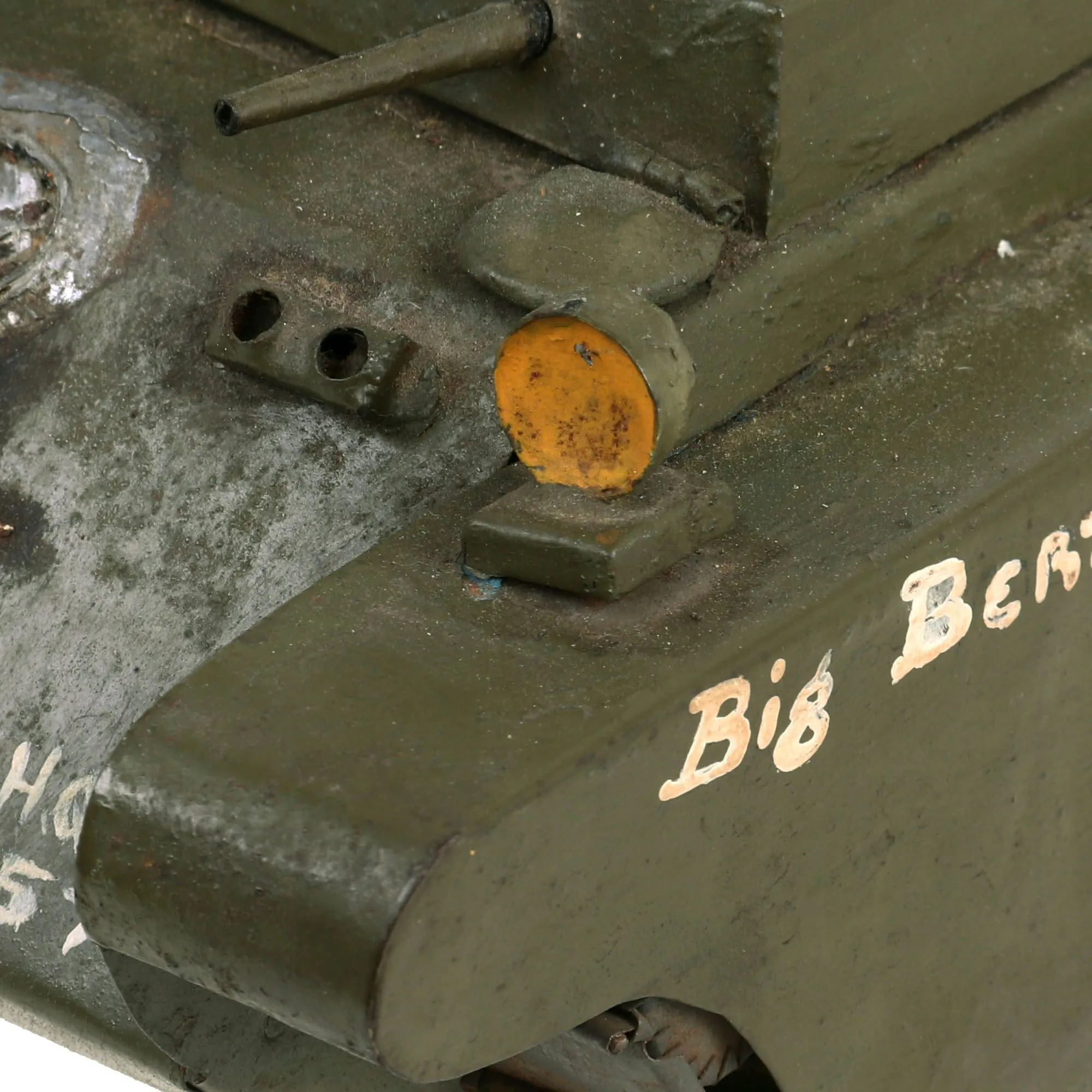 Original U.S. Korean War Prisoner of War Made Sheet Steel American Tank With Pictures and Armed Forces Liberty Pass for Pvt Herbert H. Weston - Formerly A.A.F. Tank Museum Collection