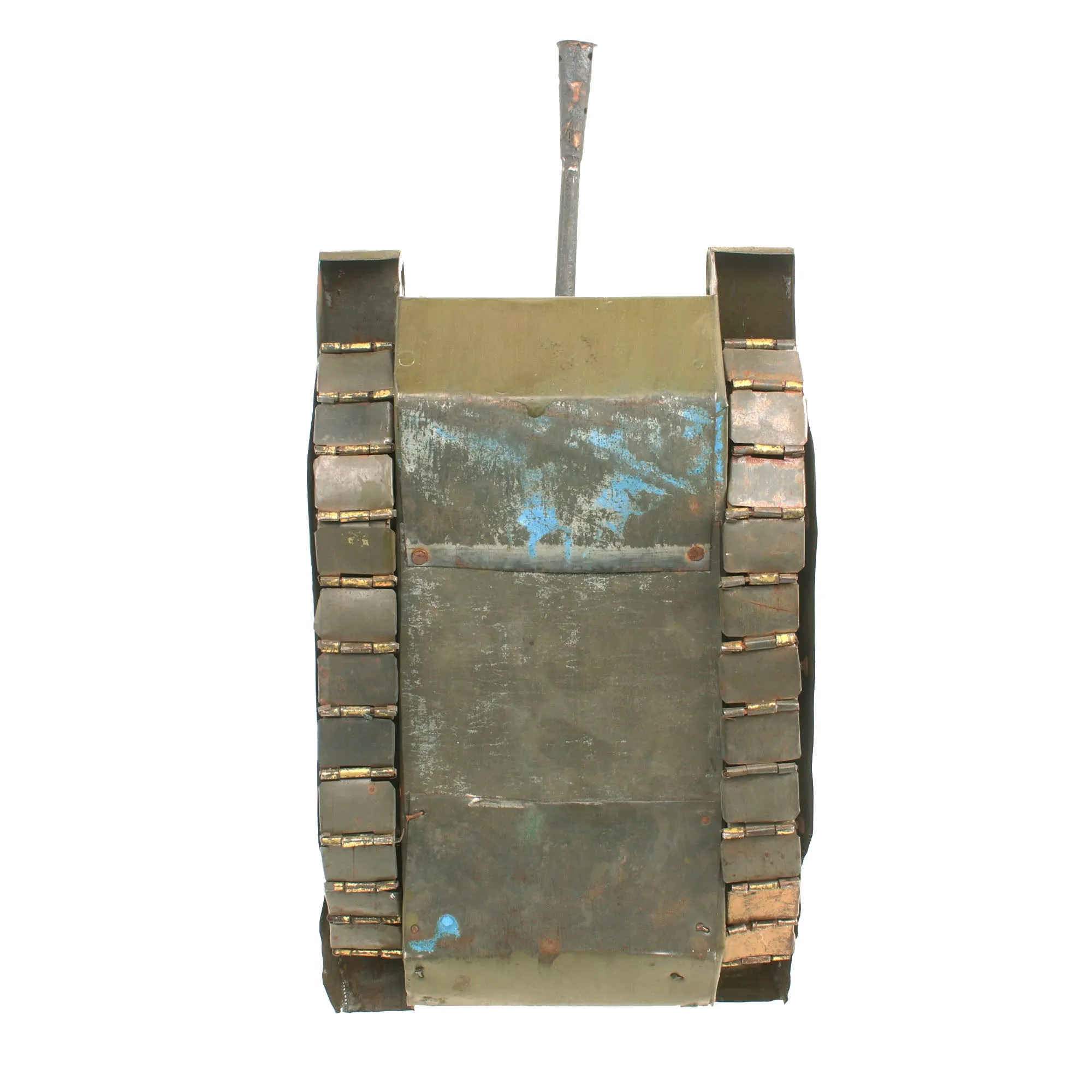 Original U.S. Korean War Prisoner of War Made Sheet Steel American Tank With Pictures and Armed Forces Liberty Pass for Pvt Herbert H. Weston - Formerly A.A.F. Tank Museum Collection