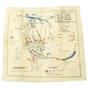 Original U.S. WWII Battle of Lupao Map - Drawn April 1945