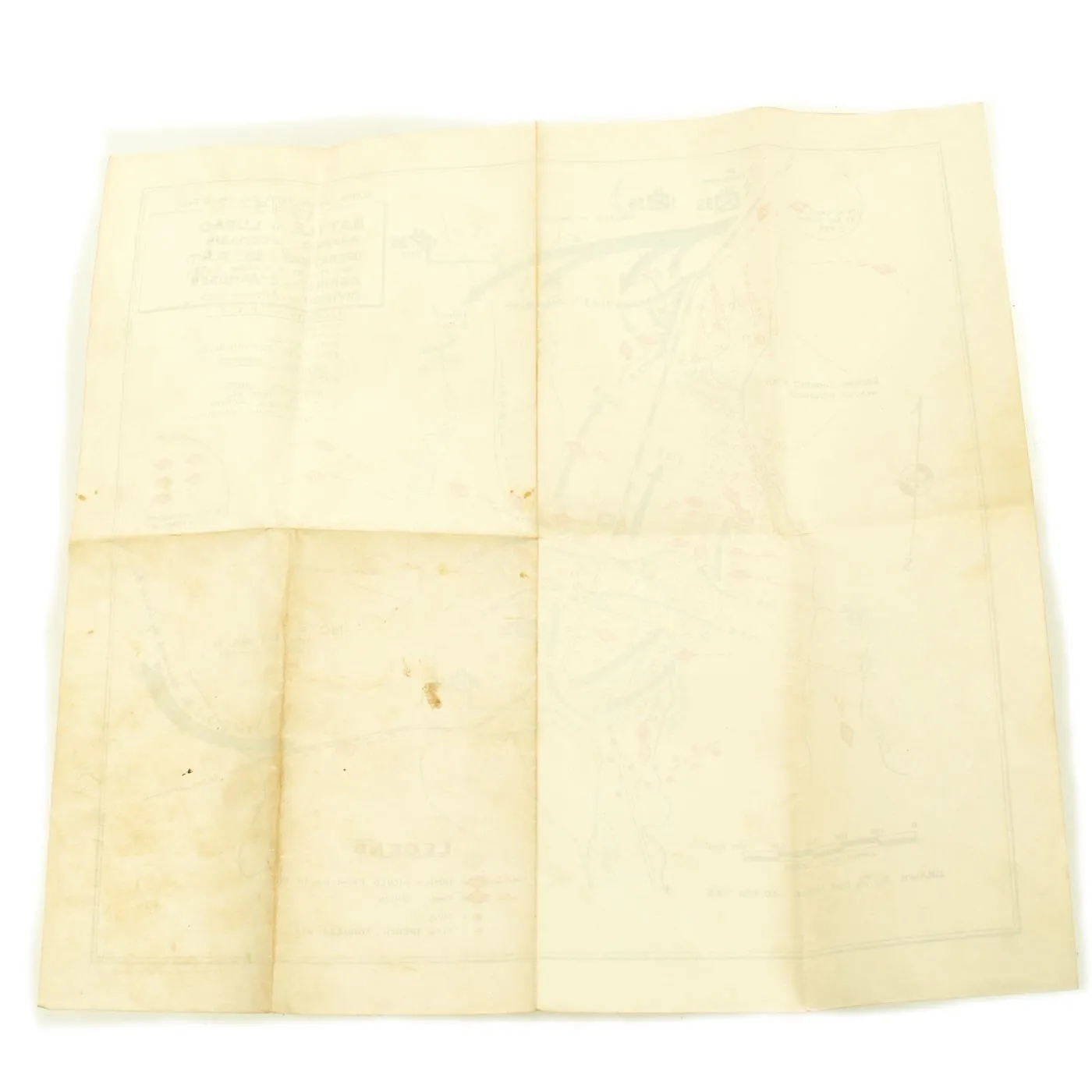 Original U.S. WWII Battle of Lupao Map - Drawn April 1945