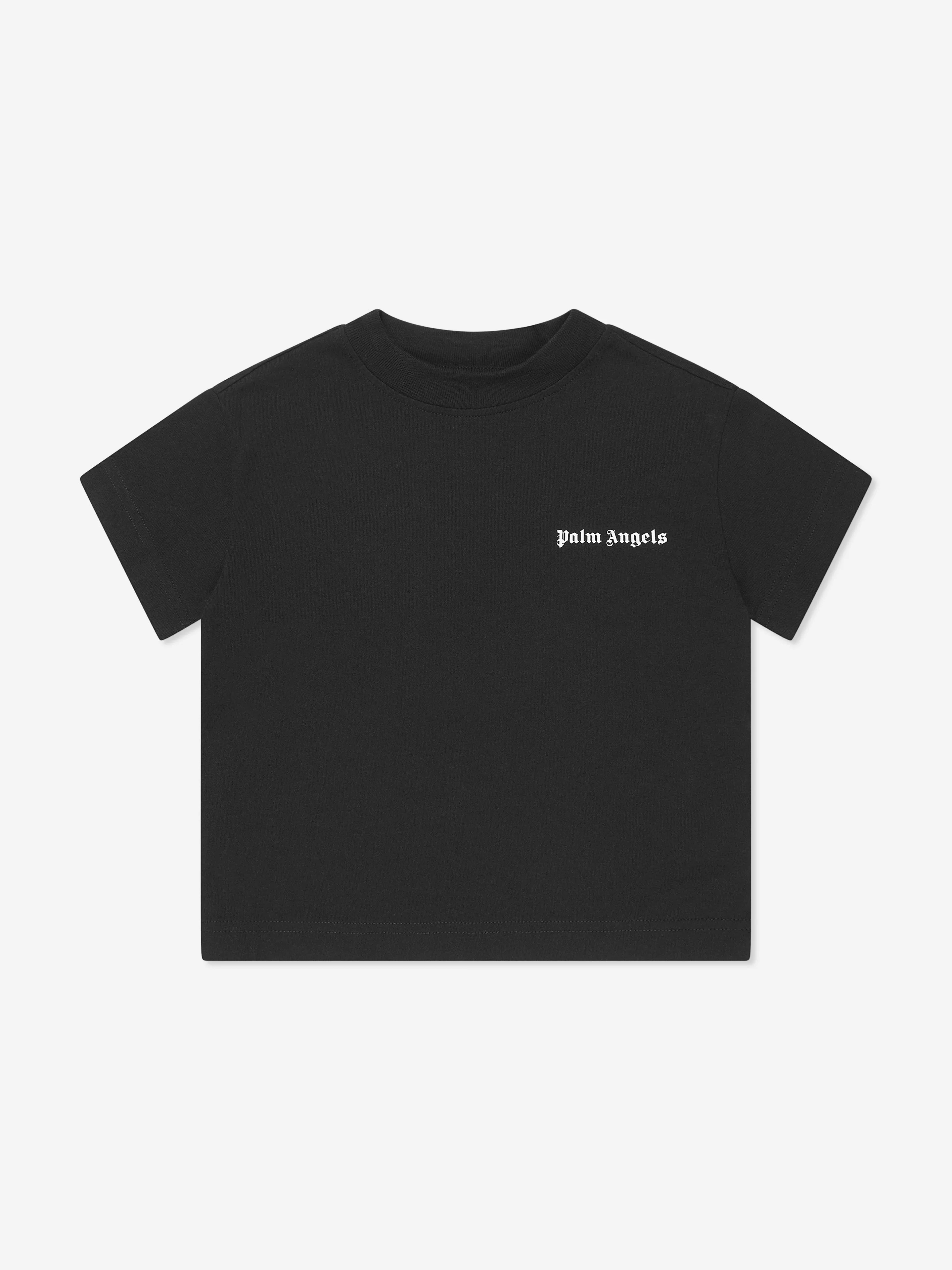 Palm Angels Boys Logo T-Shirt in Black
