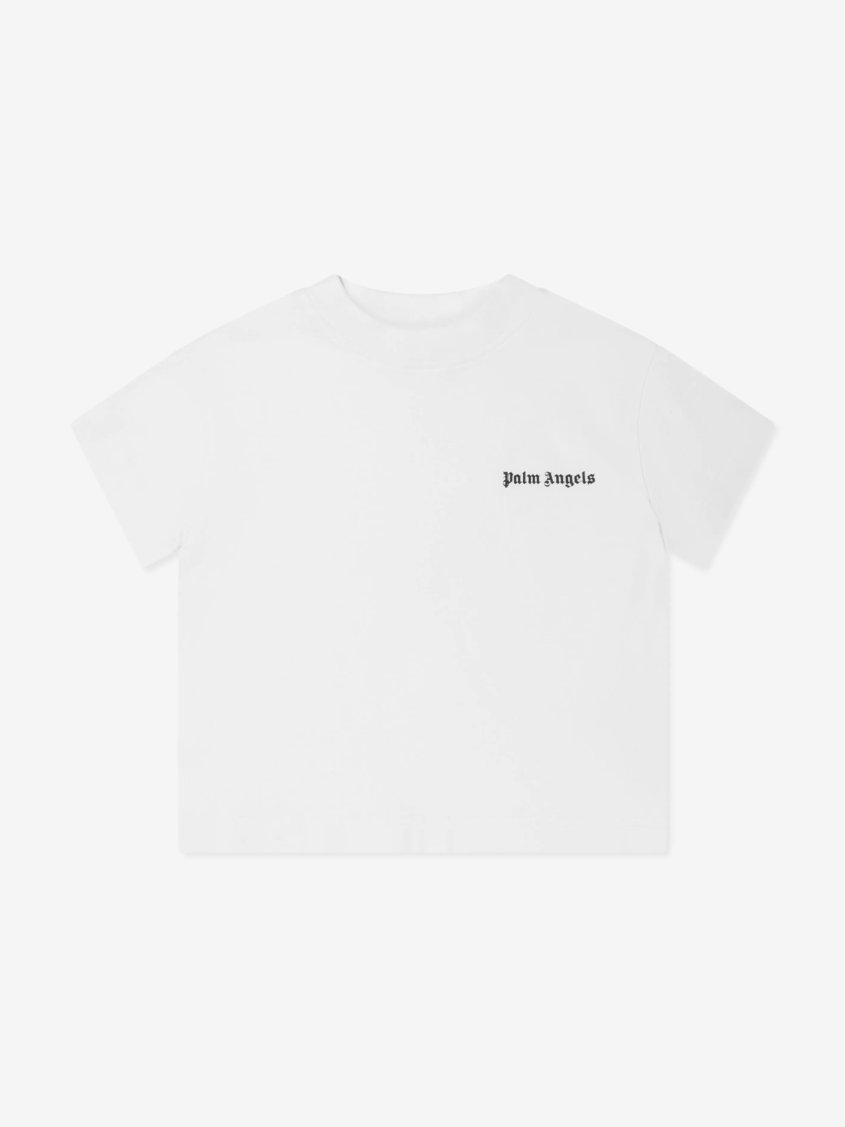 Palm Angels Boys Logo T-Shirt in White