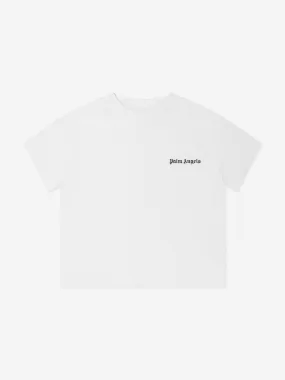 Palm Angels Boys Logo T-Shirt in White
