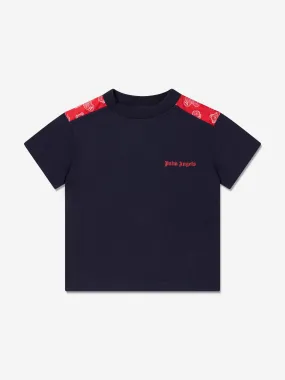 Palm Angels Boys PA Bears Paisley T-Shirt in Navy