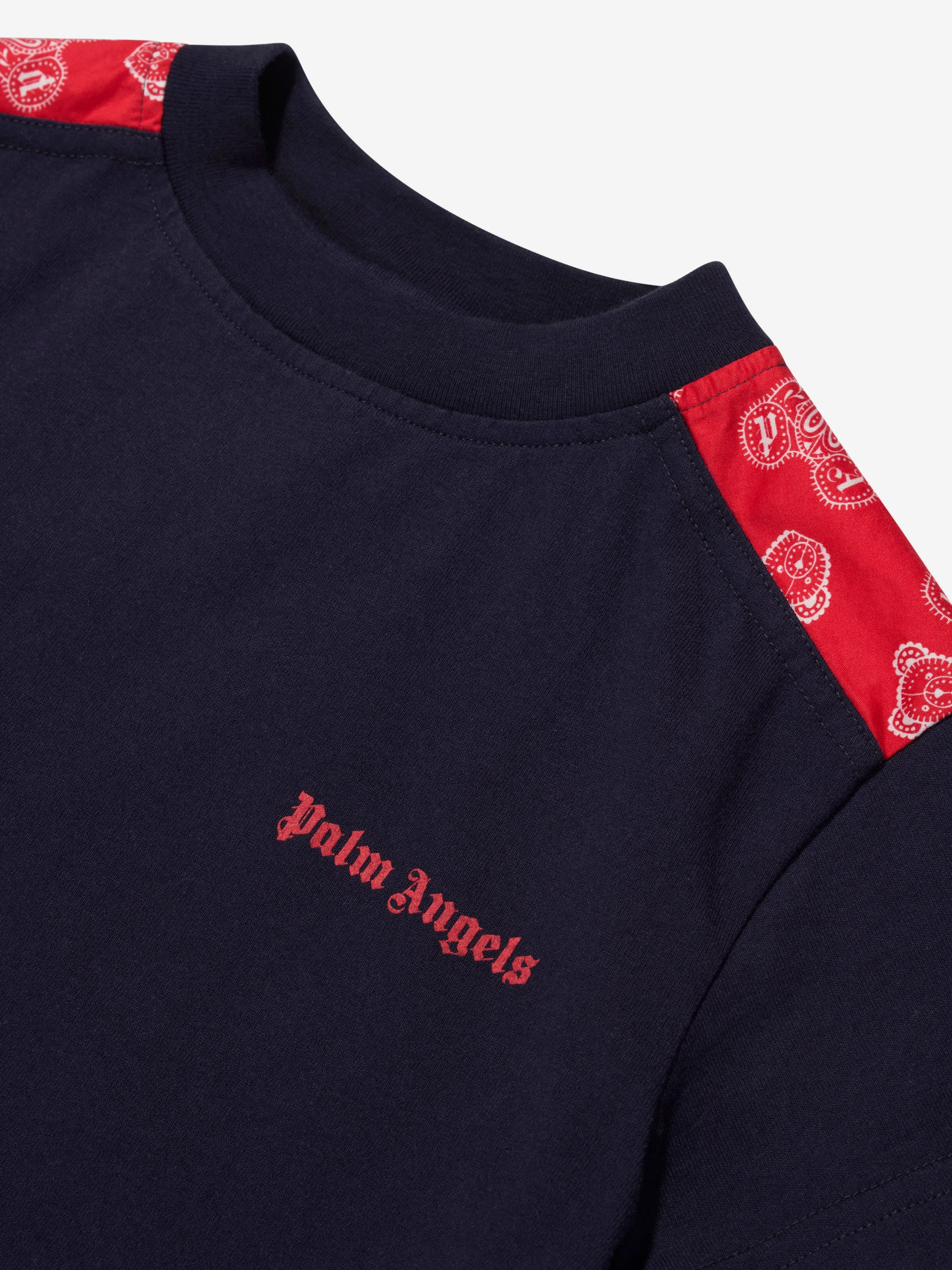 Palm Angels Boys PA Bears Paisley T-Shirt in Navy