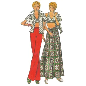 PDF - Vintage 1970s Pattern – Blouse, Halter Top, Skirt & Pants -  Bust 38” (96.5cm) - Instantly  Print at Home