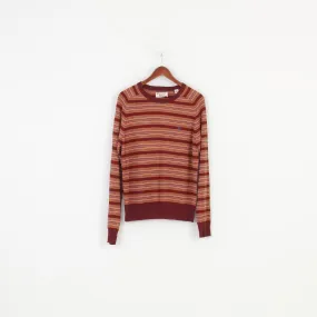 Penguin Men M Jumper Multicolor Cotton Striped Long Sleeve Top