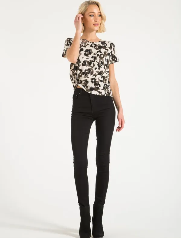 Philanthropy - Harlow BFF Tee in Powder Leopard