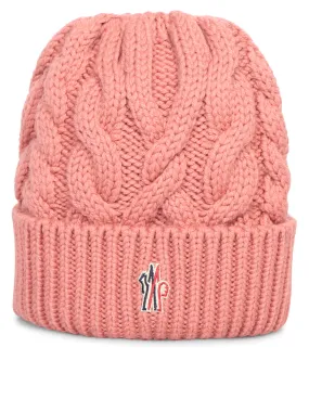 Pink Wool Beanie Hat