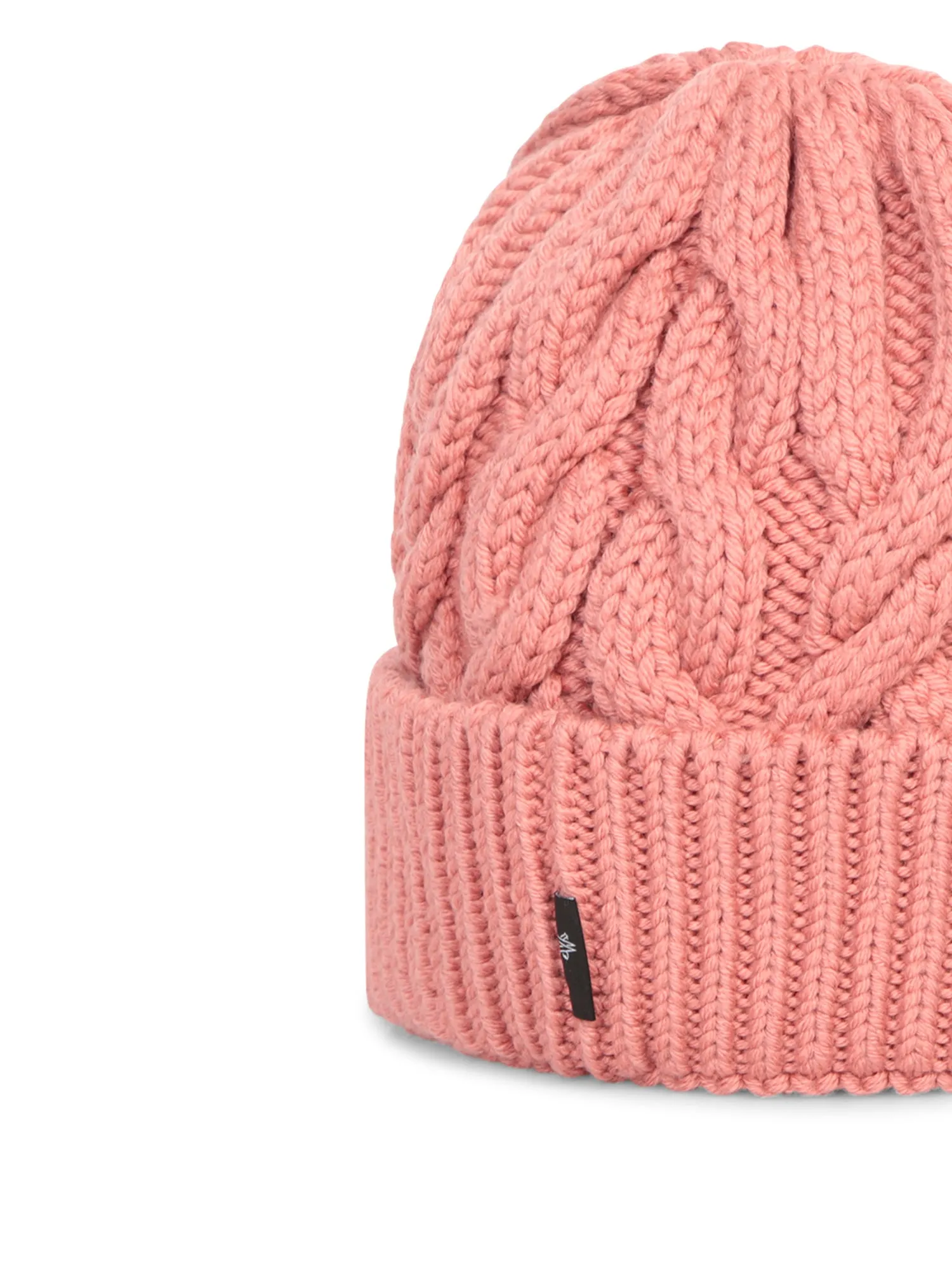 Pink Wool Beanie Hat