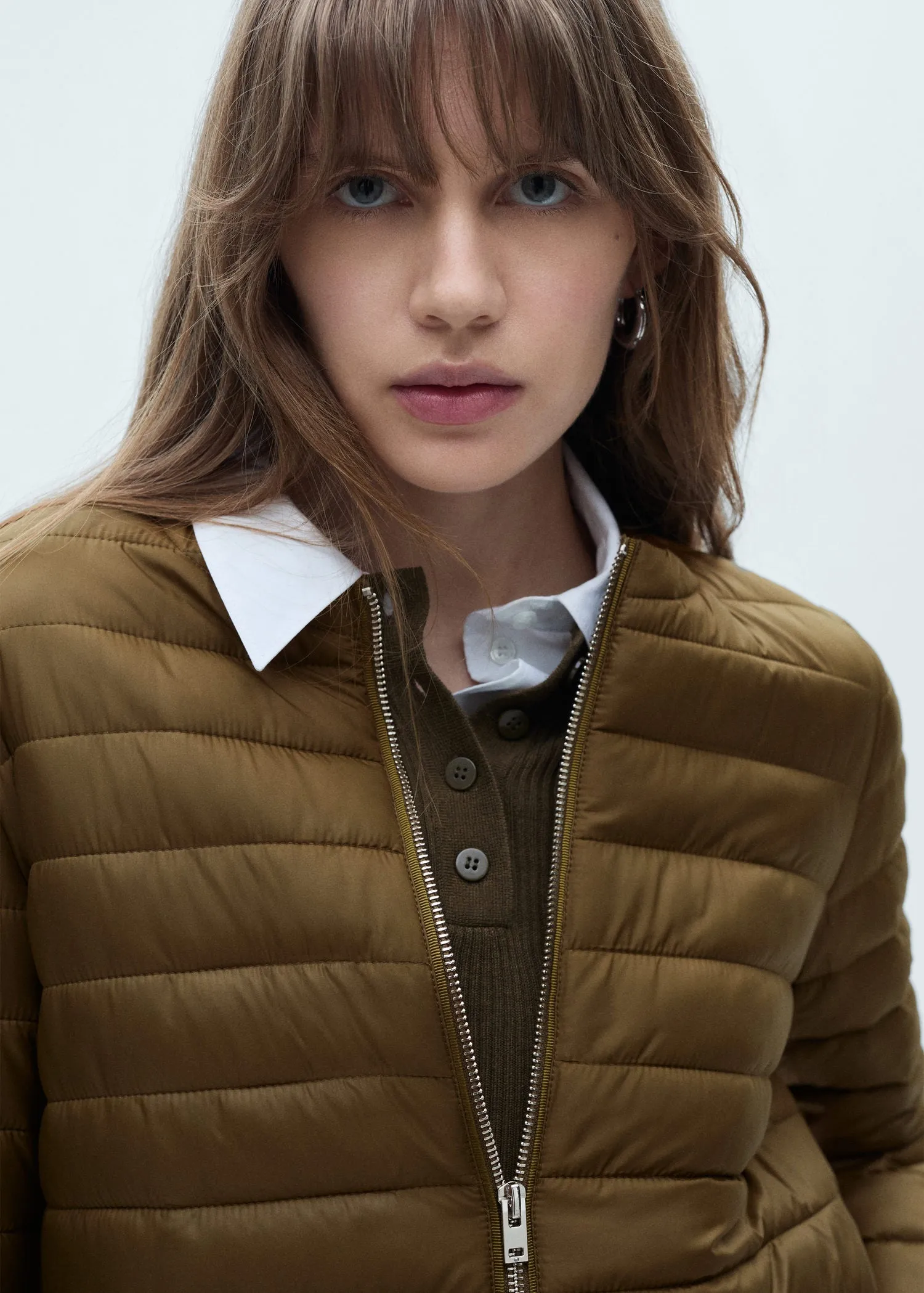 Pocket quilted jacket - Beige/khaki