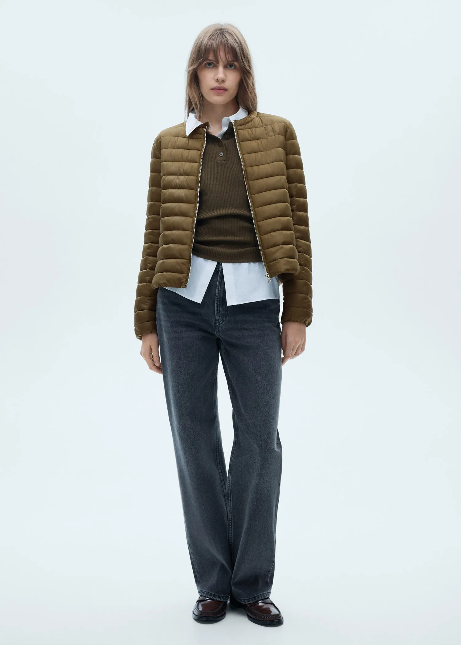 Pocket quilted jacket - Beige/khaki