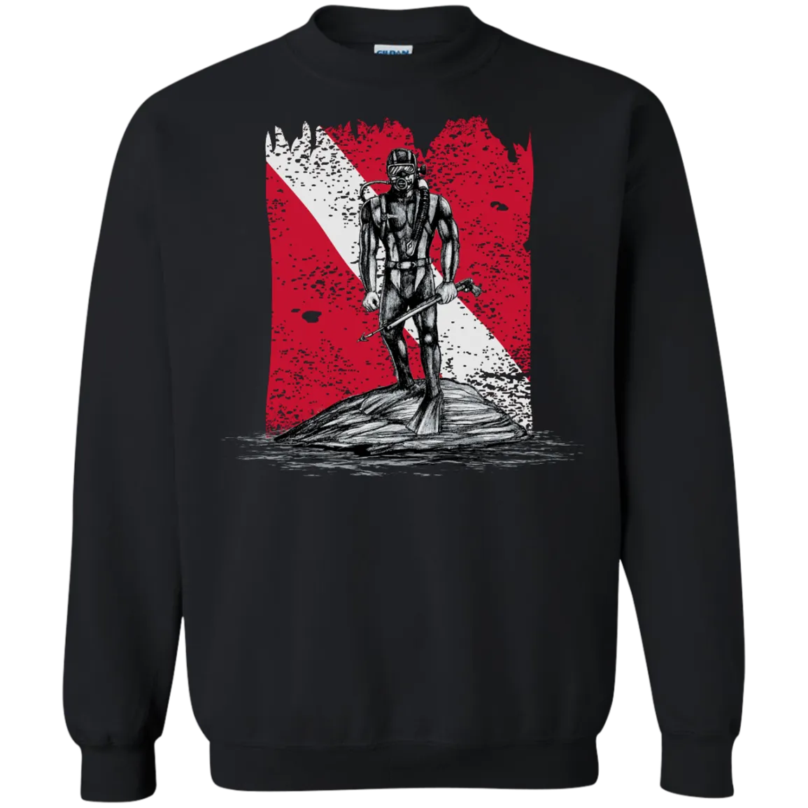 Printed Crewneck Pullover Sweatshirt  8 oz