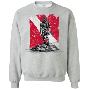 Printed Crewneck Pullover Sweatshirt  8 oz