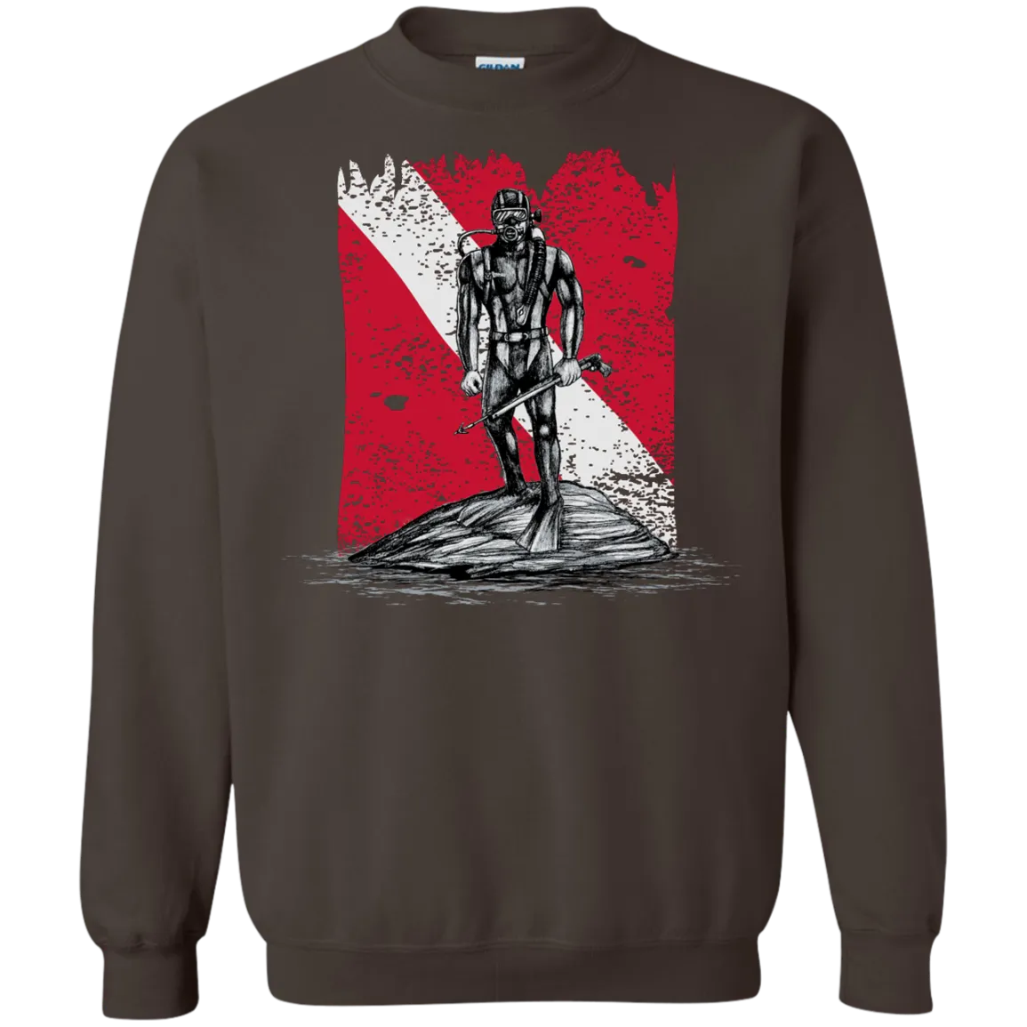Printed Crewneck Pullover Sweatshirt  8 oz