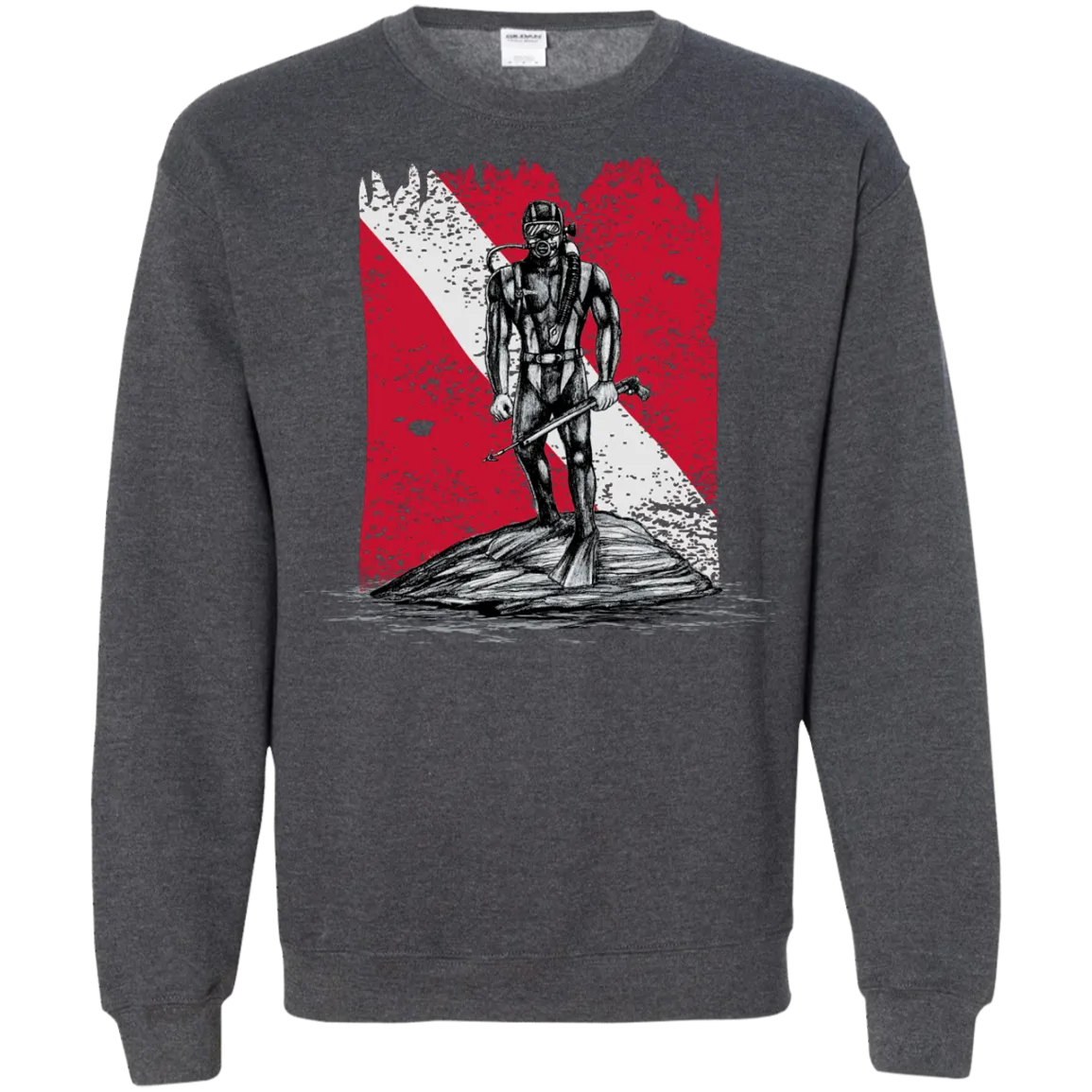 Printed Crewneck Pullover Sweatshirt  8 oz