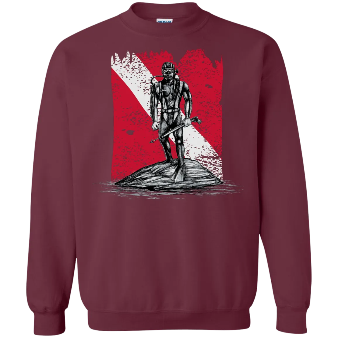 Printed Crewneck Pullover Sweatshirt  8 oz
