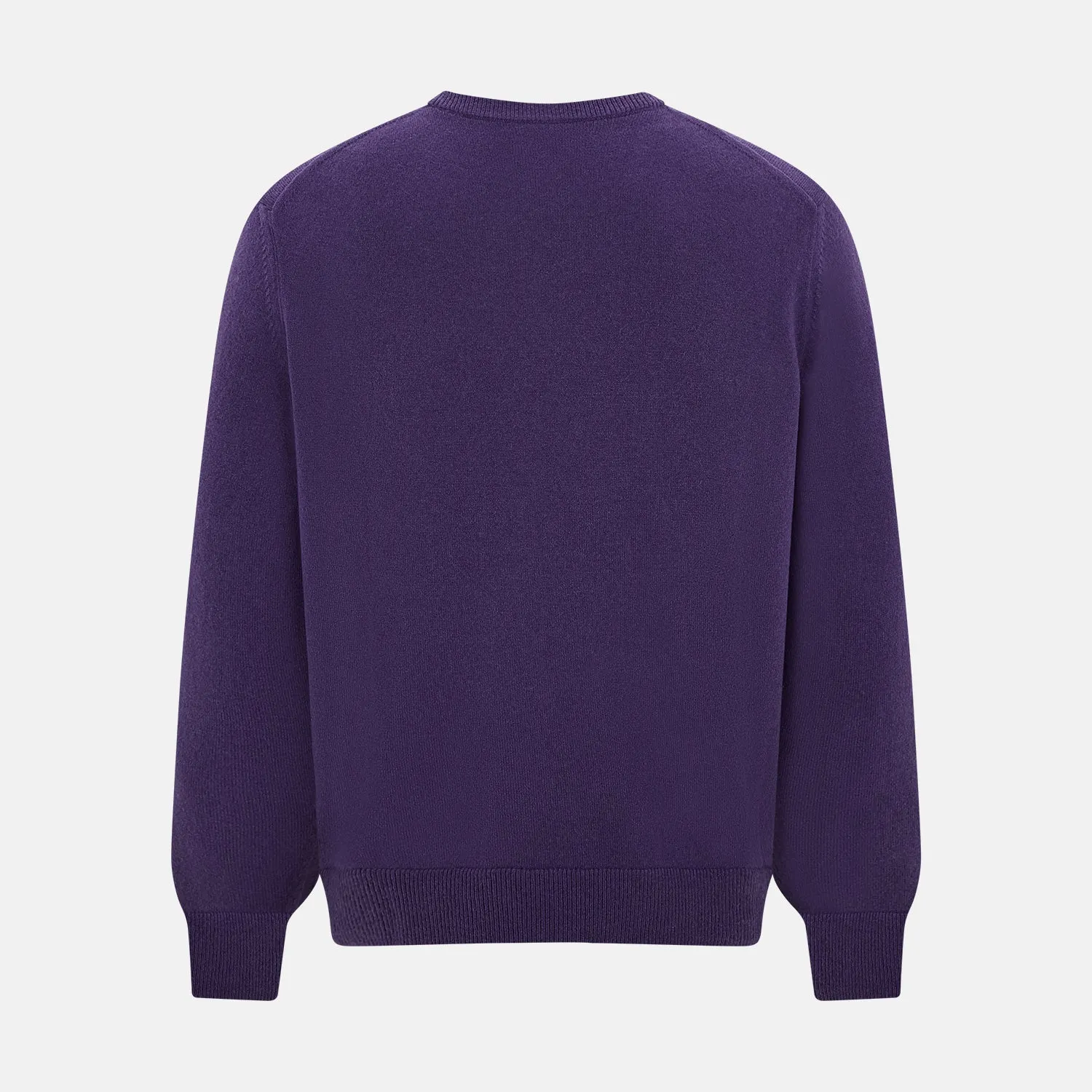 Purple Cashmere Round Neck Jumper