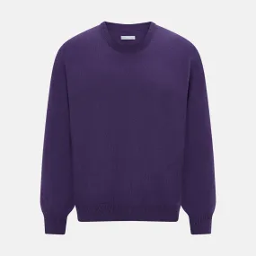 Purple Cashmere Round Neck Jumper