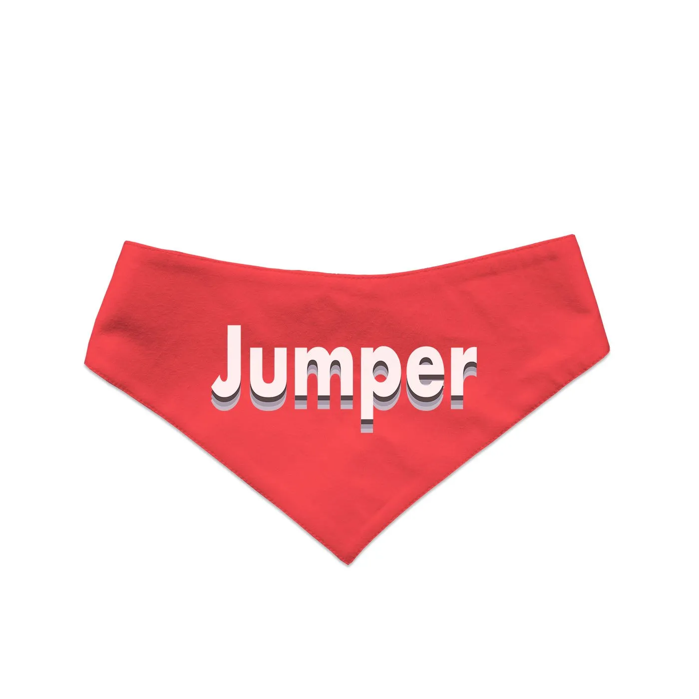 "Jumper" Printed and Striped Reversible Bandana for Cats