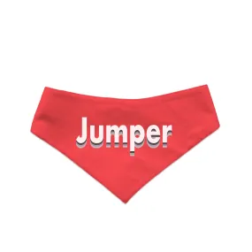 "Jumper" Printed and Striped Reversible Bandana for Cats