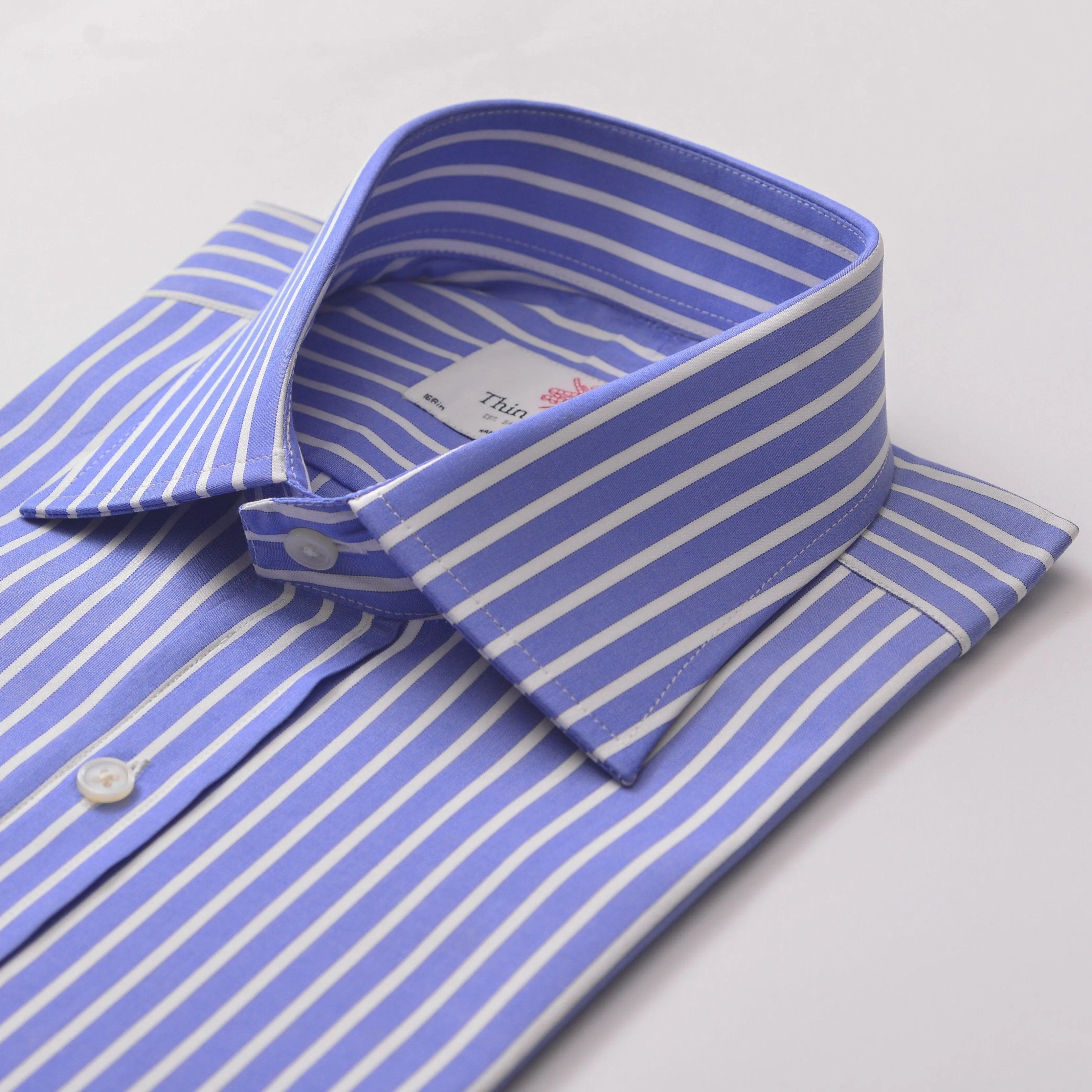 Regent Stripe Azure Slim Shirt