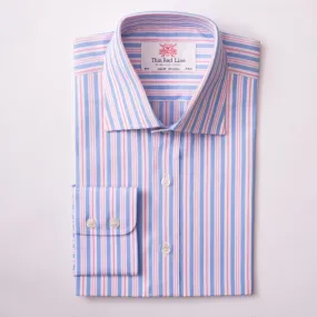Riviera Stripe Sky & Pink Regular Shirt