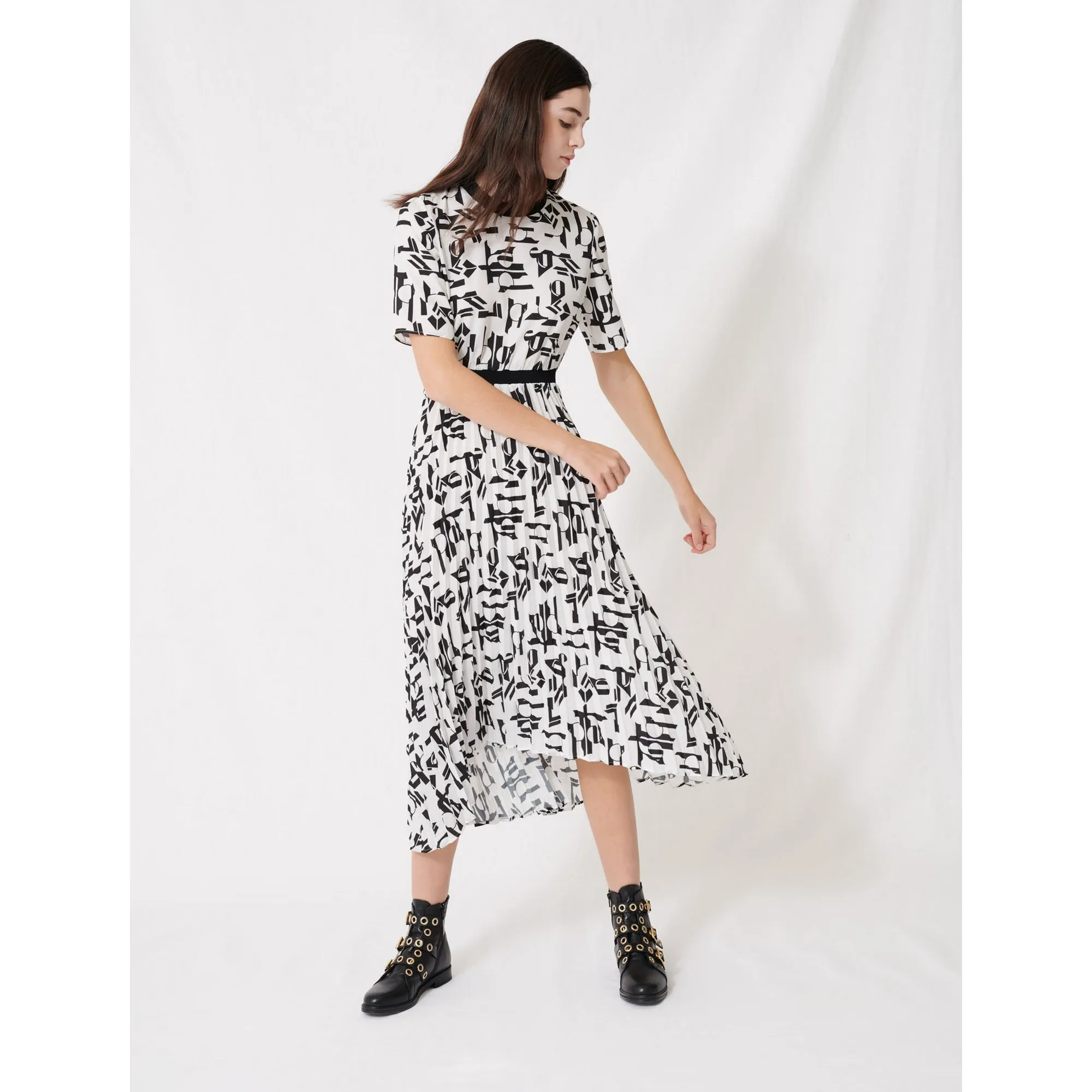 Rosyla Dress - White / Black