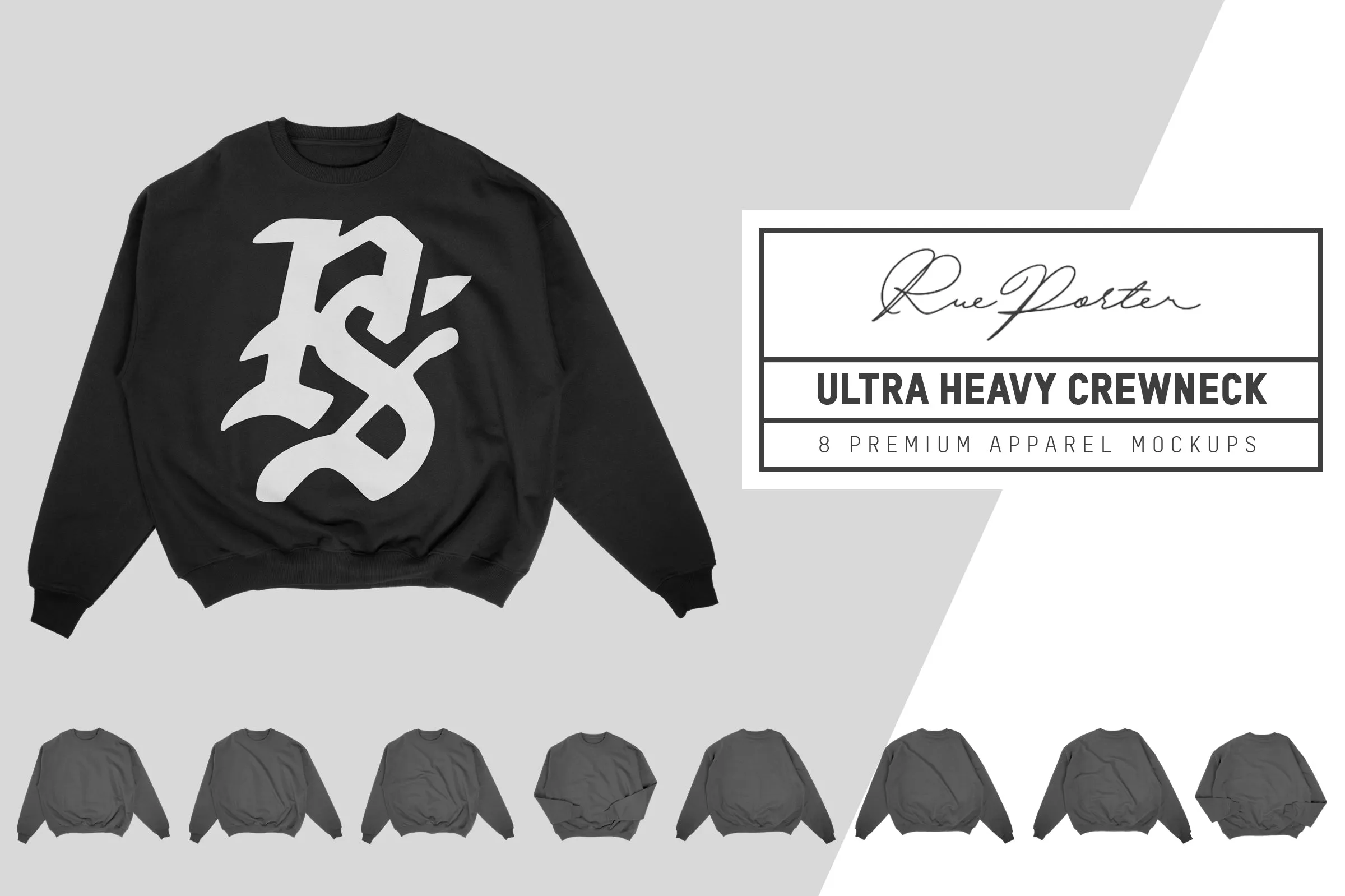 Rue Porter Ultra Heavyweight Crewneck Mockups
