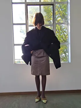 Sage Satin Fitted Skirt (S)