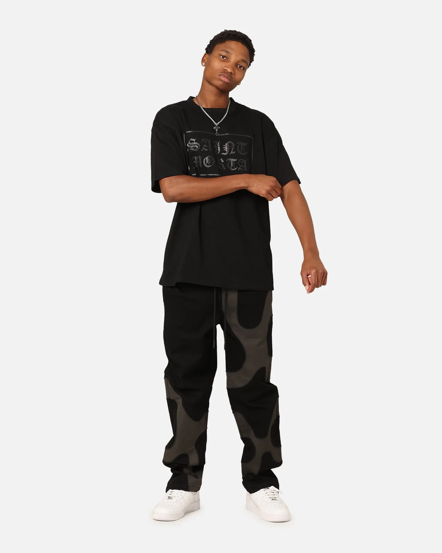 Saint Morta Gothic Box Logo T-Shirt Black