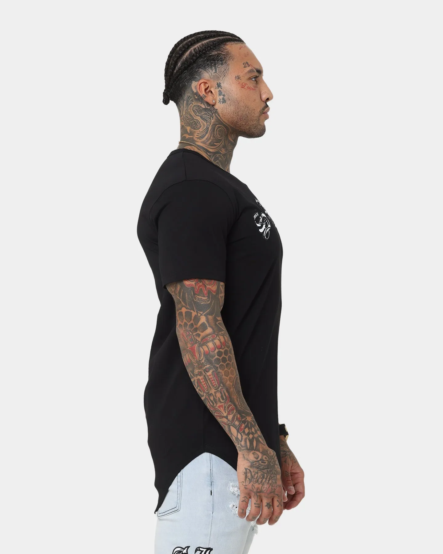 Saint Morta Gothic Paisley El Duplo Short Sleeve T-Shirt Black/White