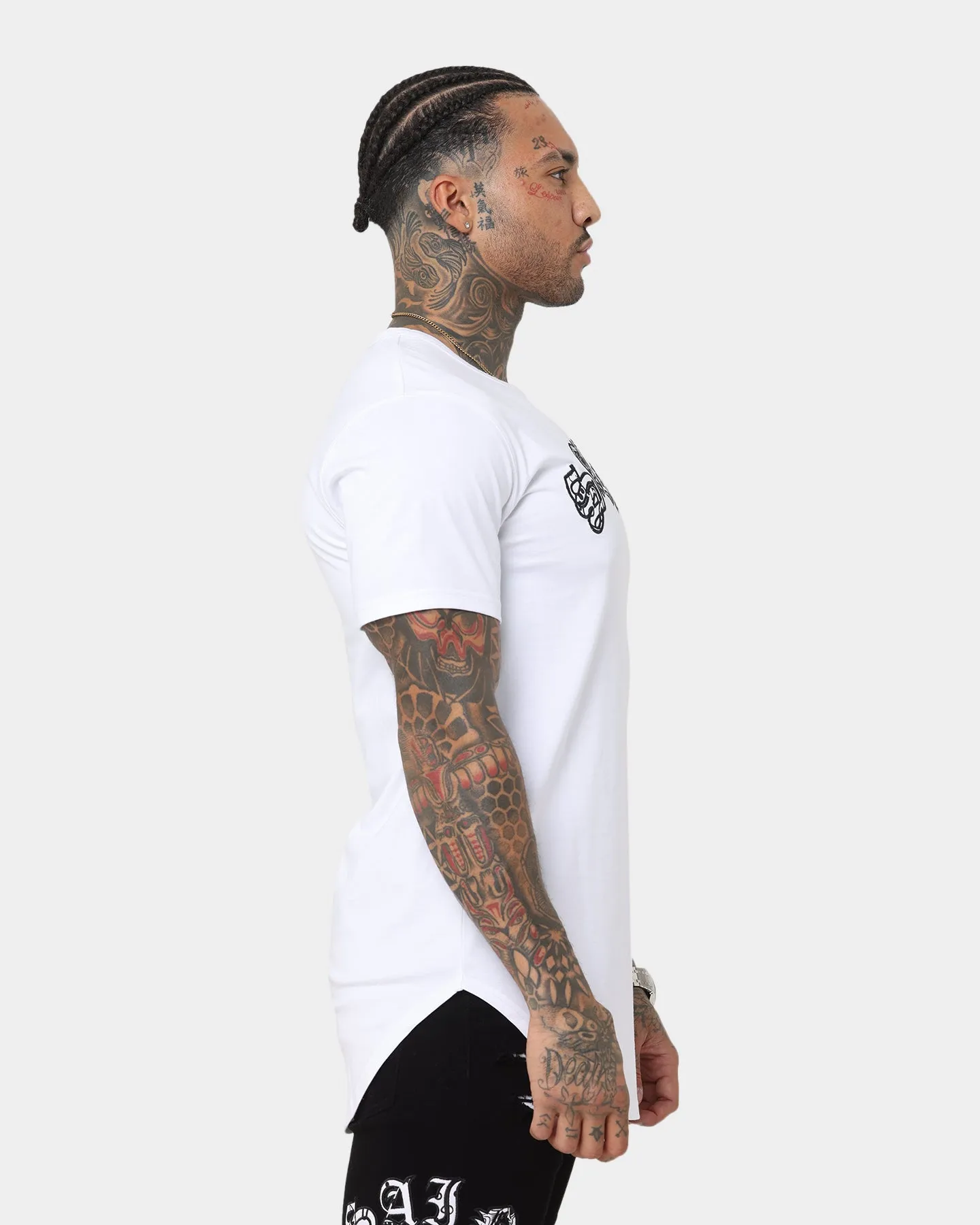 Saint Morta Gothic Paisley El Duplo Short Sleeve T-Shirt White/Black