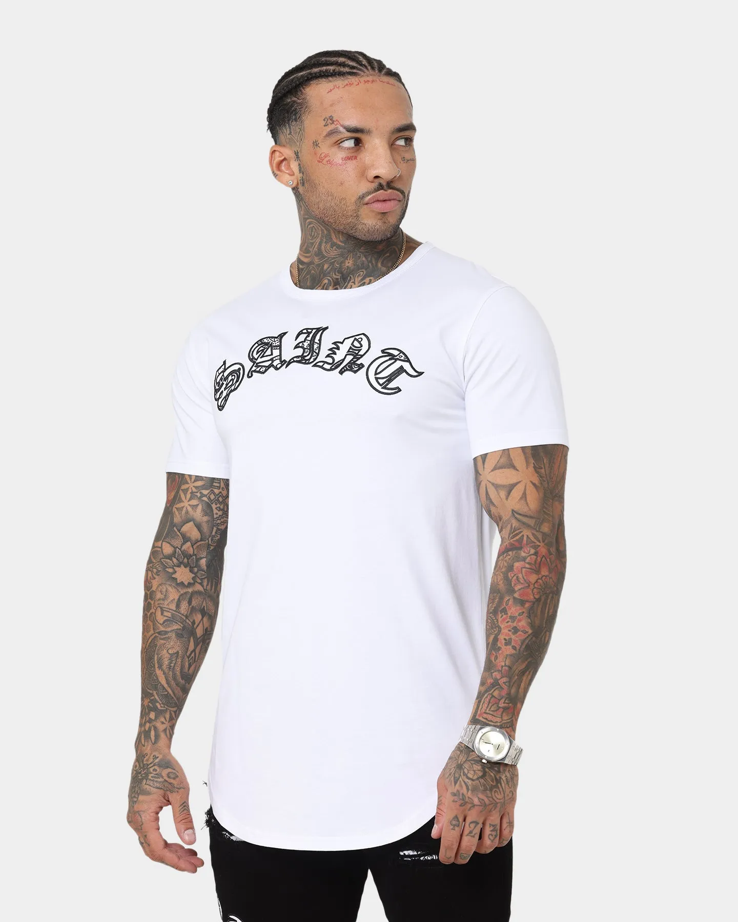 Saint Morta Gothic Paisley El Duplo Short Sleeve T-Shirt White/Black