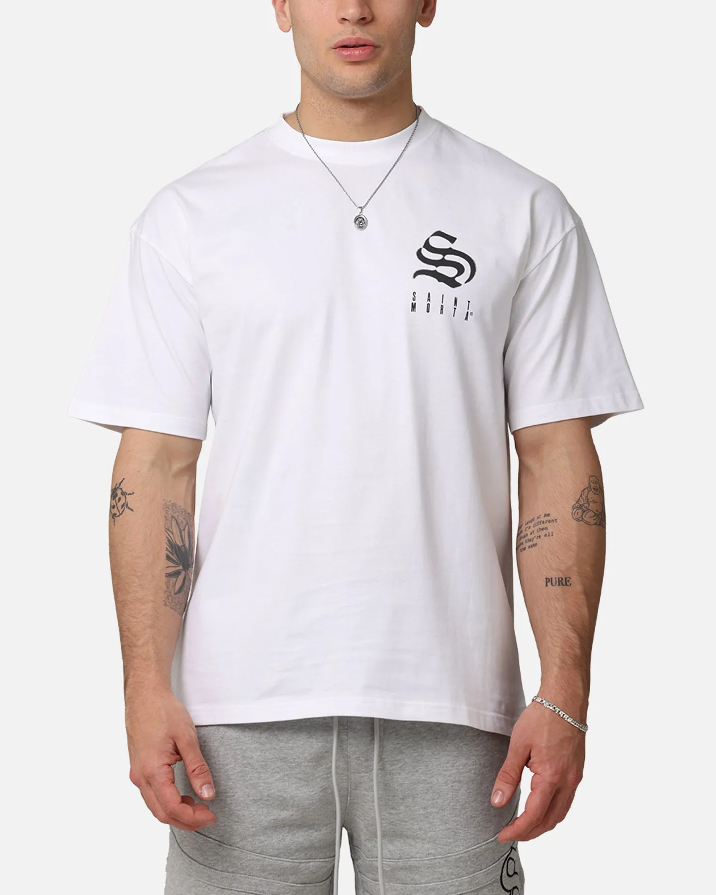 Saint Morta Gothic Rein Drop T-Shirt White