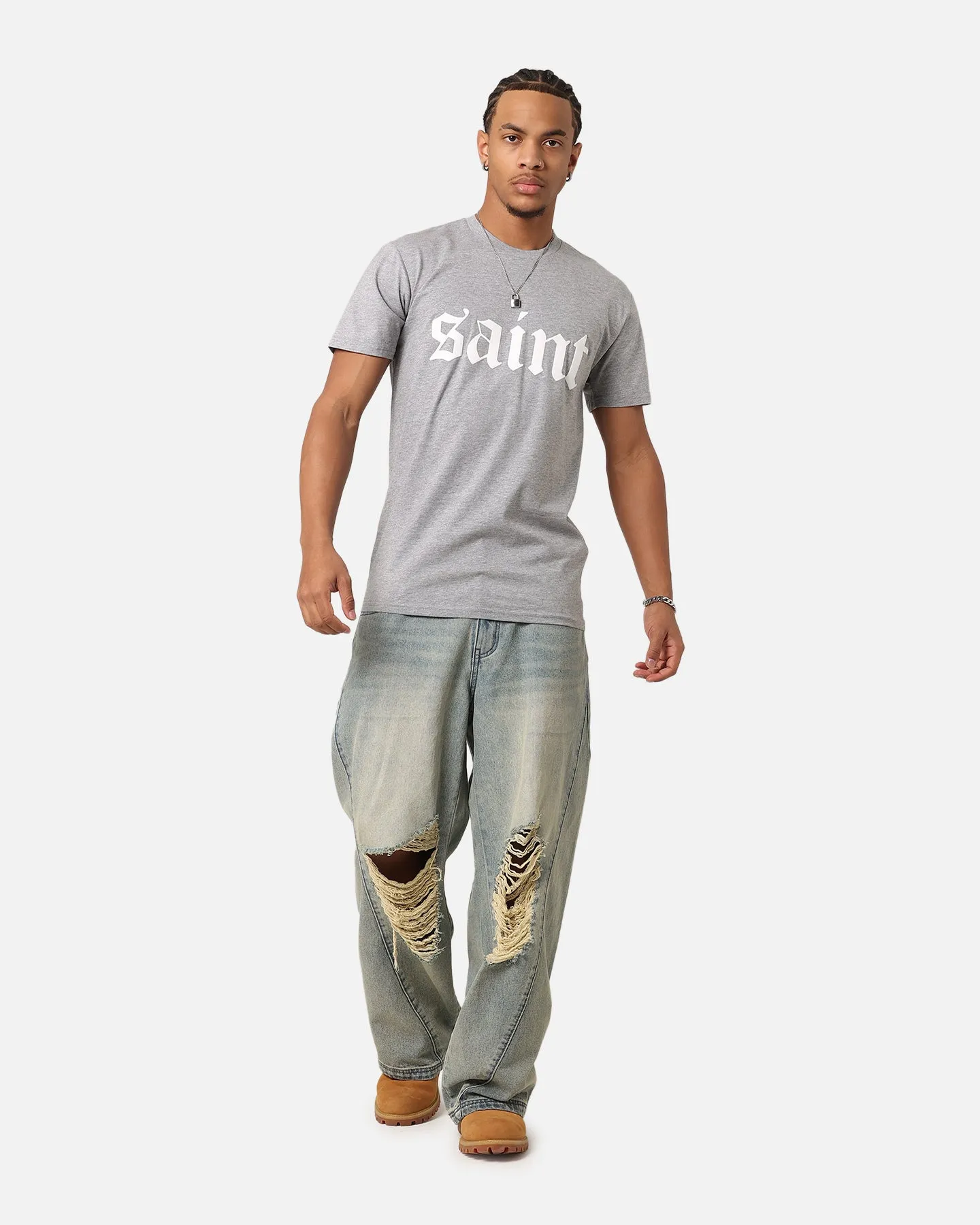 Saint Morta Gothic T-Shirt Grey Marle