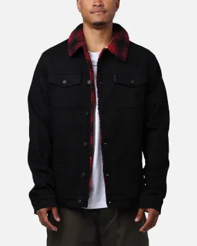 Saint Morta Men's Tartan Sherpa Denim Jacket Black/Red